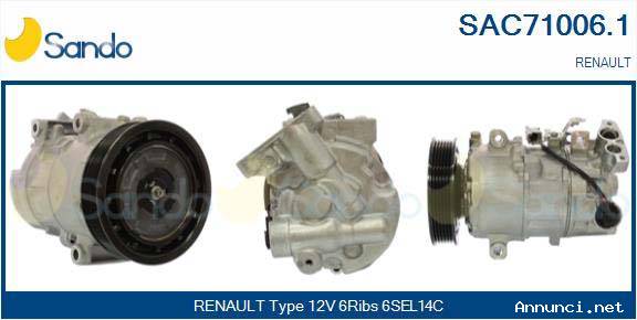 compressore aria condizionata renault grand scenic megane 2008- 8200939386