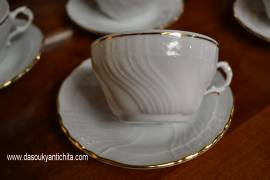 Set di sei tazze con piattino da tè Richard Ginori B-87