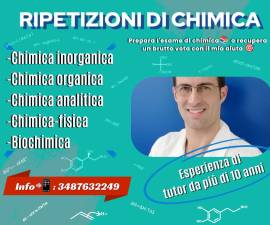 RIPETIZIONI DI CHIMICA - esperienza pluriennale