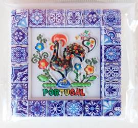 Calamita in ceramica portoghese / Piastrella in ceramica e gallo/Decorazioni per la cucina Souvenir Calamita in ceramica portoghese / Piastrella in ceramica e gallo/Decorazioni per la cucina Souvenir