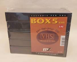 Media World Box 5 pezzi custodia per VHS Videocassetta