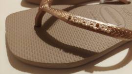 Hawaianas Slim con Logo Metallico colore Rose Gold numero 35/36 nuovo Hawaianas Slim con Logo Metallico colore Rose Gold numero 35/36 nuovo