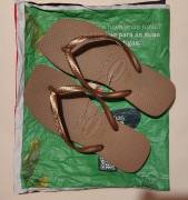 Hawaianas Slim con Logo Metallico colore Rose Gold numero 35/36 nuovo