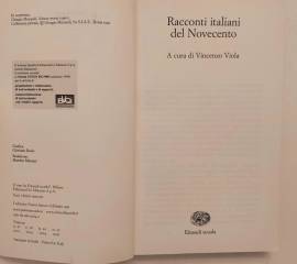 Racconti italiani del Novecento 1°Ed.Einaudi scuola, febbraio 1991 Racconti italiani del Novecento 1°Ed.Einaudi scuola, febbraio 1991