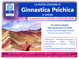 La nuova stagione di GINNASTICA PSICHICA a TORINO 