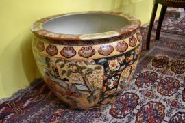Vaso cachepot in porcellana stile Satsuma degli anni 80