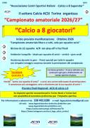 Campionato calcio a 8 amatoriale da Ottobre 2026 in Torino