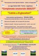 Campionato calcio a 8 amatoriale da Ottobre 2026 in Torino