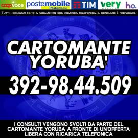 Cartomanzia NO STOP 365 giorni all'anno con il Cartomante Yoruba'Da oltre 25 anni svolgo con cadenza