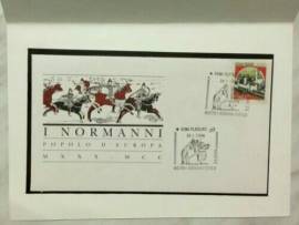 Mostra. I Normanni. Popolo d'Europa Roma Filatelico 28.1.1994 blocco annullo