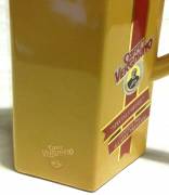 Caraffa in porcellana caffè Vergnano di colore giallo nuova + sigillo originale
