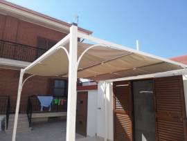 Gazebo slide 3x3 bianco-tortora.