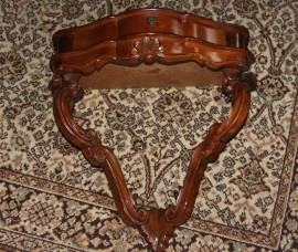 Console in legno stile barocco da entrata due gambe