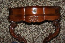 Console in legno stile barocco da entrata due gambe