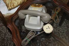 SIP TELEFONO A DISCO VINTAGE ANNI '70/80 GRIGIO FUNZIONANTE