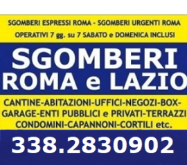 ROMA SGOMBERI GRATIS ABITAZIONI UFFICI BOX CANTINE LOCALI 7GG SU7 