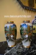 Coppia di vasi Satsuma anni 40