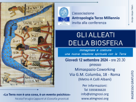 GLI ALLEATI DELLA BIOSFERA (conferenza A.T.M. a Roma) 