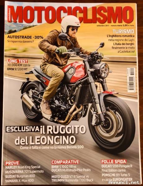 MOTOCICLISMO 09/2017 HARLEY ROAD KING SPECIAL/HUSQUARNA 701 SUPERMOTO/GUZZI V7S