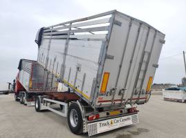 RIF.1206 RIMORCHIO BARTOLETTI – 1994 – CASSONE RIBALTABILE TRILATERALE IN ACCIAIO INOX CON CENTINA R
