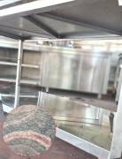 TAVOLO INOX CON PIANO IN GRANITO USATO 
