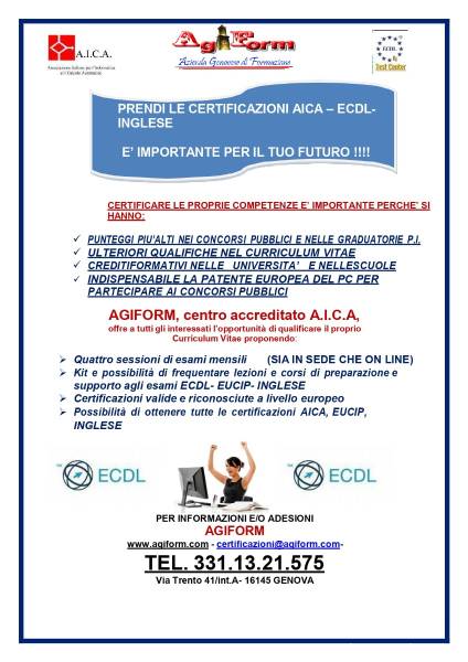 CERTFICAZIONI UTILI PER IL TUO FUTURO : ICDL FULL STANDARD-C.I,A,D- INGLESE