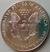 1 $ AMERICAN SILVER EAGLE 1 ONCIA TROY ARGENTO .999 ANNO 1987