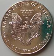 1 $ AMERICAN SILVER EAGLE 1 ONCIA TROY ARGENTO .999 ANNO 1987