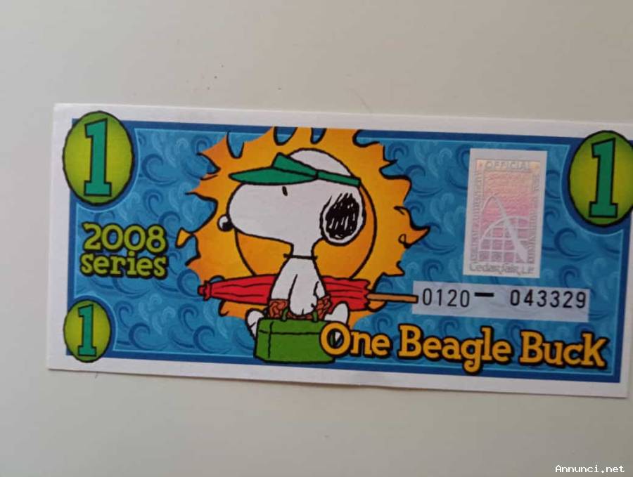 1 one beagle buck series 2008 certificato 0120 043329
