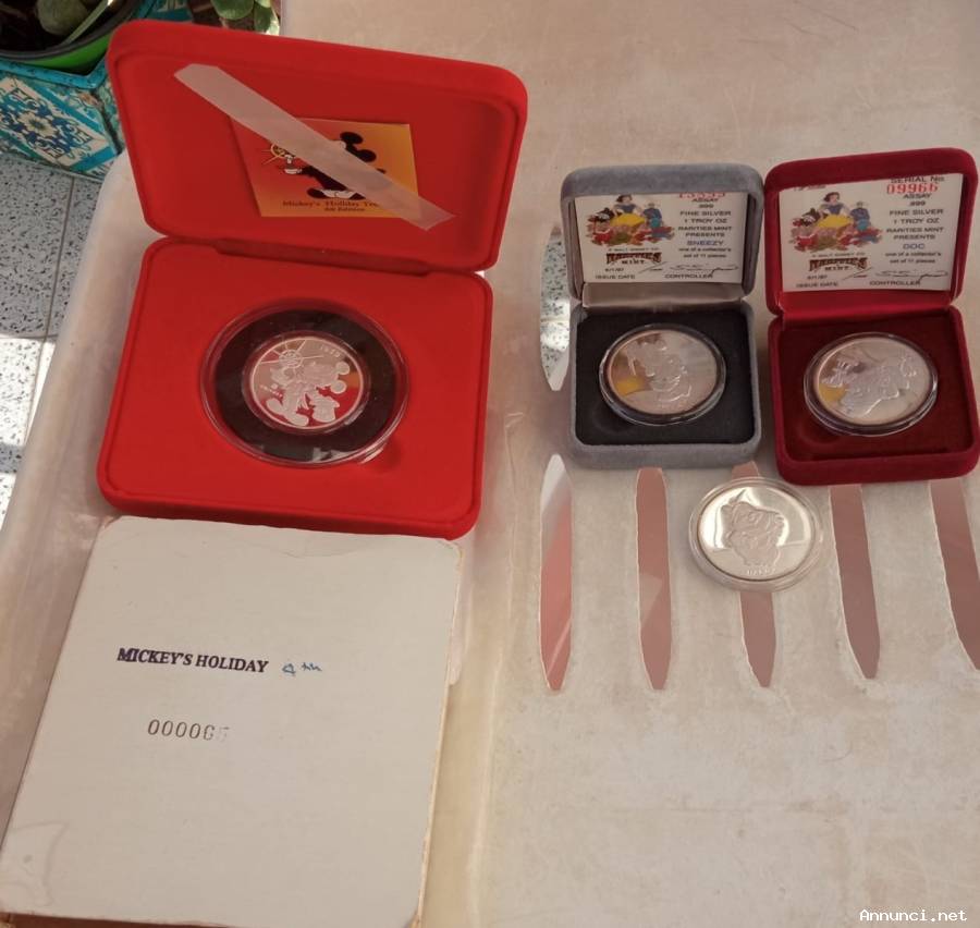 4 Pezzi Dollars Biancaneve e i sette nani vari anni 89-90