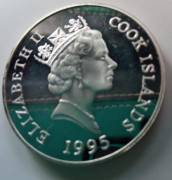 5 Dollars ELIZABETH II COOK ISLANDS 1995 QUEEN ELIZABETH THE QUEEN MOTHER