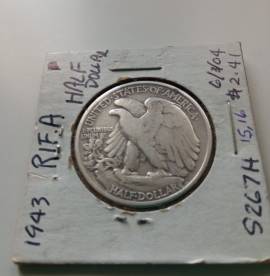 Lot 5 Half Dollar Walking Liberty tutti 1943 Argento