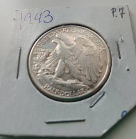 Lot 5 Half Dollar Walking Liberty tutti 1943 Argento