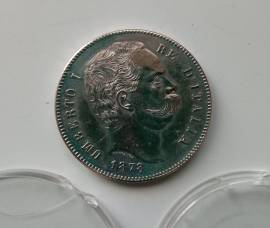 5 Lire Umberto I RE D'ITALIA 1878 Raro