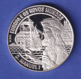 25 ECU 1992 Proof PORTUGAL D.JOAO II EUROPA E OS NOVOS MUNDOS Silver PF