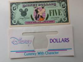 1987 $5 dollaro Disney Pippo errore non in circolazione raro 