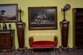 Antica coppia di candelabri in bronzo