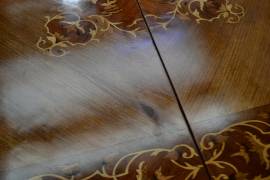 Tavolo da pranzo-riunioni intarsiato quadrato aperto fino 330 cm