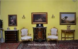 Comò ebanizzato quattro cassetti stile Napoleone III
