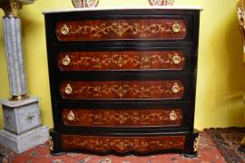 Comò ebanizzato quattro cassetti stile Napoleone III