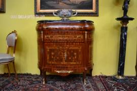 Servante mezzo giro con piano in marmo concavo stile Luigi XV