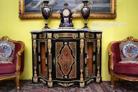 Servante stile Napoleone III Boulle a tre sportelli