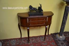Console in noce a due cassetti stile Luigi XV