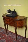 Console in noce a due cassetti stile Luigi XV
