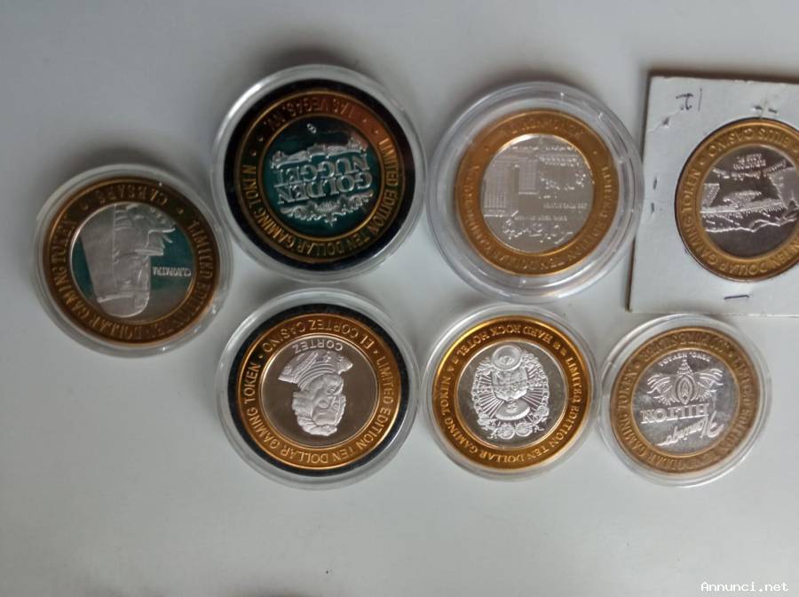 Lot 7 Casino Silver 10 dollars UNITED STATES