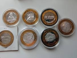 Lot 7 Casino Silver 10 dollars UNITED STATES