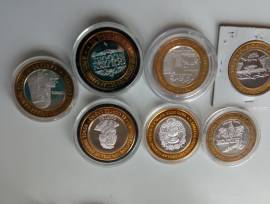 Lot 7 Casino Silver 10 dollars UNITED STATES