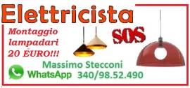 Montaggio lampadario Roma Ostiense 