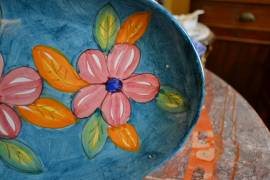 Vassoio ovale in ceramica anni 60 firmato La Vietrese Italy