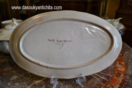 Vassoio ovale in ceramica anni 60 firmato La Vietrese Italy